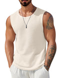 COOFANDY Mens Casual Tank Tops 2 Pack Waffle Knit Sleeveless Shirt Breathable Tank Shirts Summer Muscle Tee