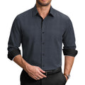 COOFANDY Men's Printed Dress Shirts Long Sleeve Business Button Down Shirt Contrast Collar Shirts for Men